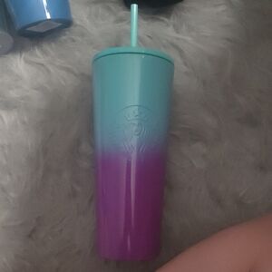 Starbucks Teal and Purple Ombre Tumbler